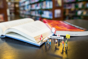 Tiny People - Library protest